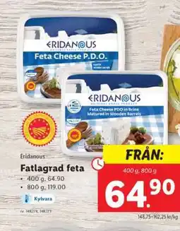 Lidl ERIDANOUS Fatlagrad feta erbjuda