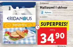 Lidl Eridanous Halloumi i skivor erbjuda