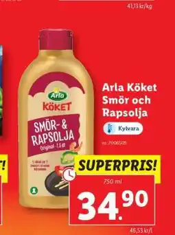 Lidl Arla Köket Smör och Rapsolja erbjuda