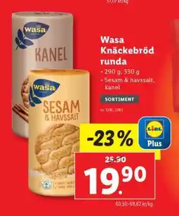 Lidl Wasa Knäckebröd runda erbjuda