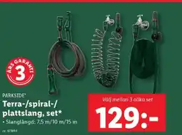 Lidl PARKSIDE Terra-/spiral-/plattslang, set erbjuda