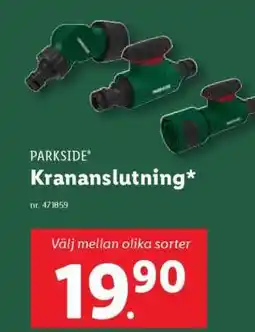 Lidl PARKSIDE Krananslutning erbjuda
