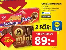 Lidl GB glass/Magnum 6-pack erbjuda