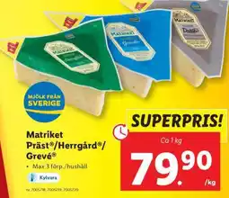 Lidl Matriket Präst /Herrgård /Grevé erbjuda