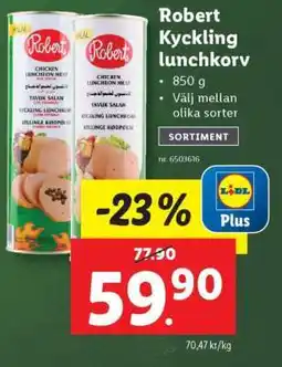 Lidl Robert Kyckling lunchkorv erbjuda