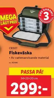 Lidl CRIVIT Fiskeväska erbjuda