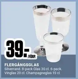 ÖoB FLERGÅNGSGLAS erbjuda