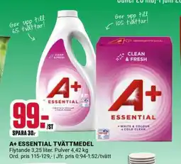 ÖoB A+ ESSENTIAL TVÄTTMEDEL erbjuda