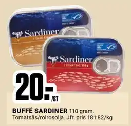 ÖoB BUFFÉ SARDINER erbjuda