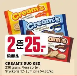 ÖoB CREAM'S DUO KEX erbjuda