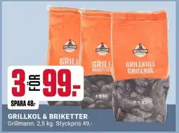 ÖoB GRILLKOL & BRIKETTER erbjuda