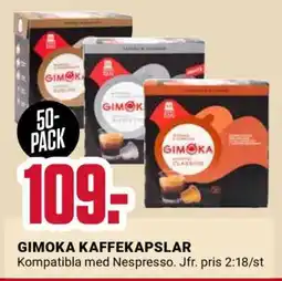 ÖoB GIMOKA KAFFEKAPSLAR erbjuda