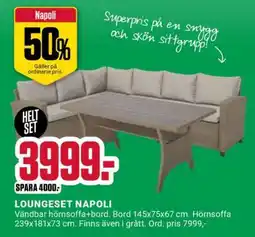 ÖoB LOUNGESET NAPOLI erbjuda