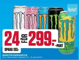 ÖoB Monster energidryck erbjuda