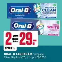 ÖoB ORAL-B TANDKRÄM Complete erbjuda