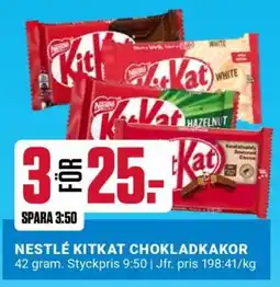 ÖoB NESTLÉ KITKAT CHOKLADKAKOR erbjuda