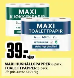 ÖoB MAXI HUSHÅLLSPAPPER, TOALETTPAPPER erbjuda