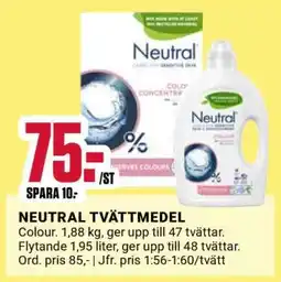 ÖoB NEUTRAL TVÄTTMEDEL erbjuda