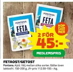Coop Fetaost/Getost erbjuda