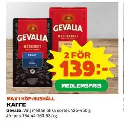 Coop Gevalia Kaffe erbjuda