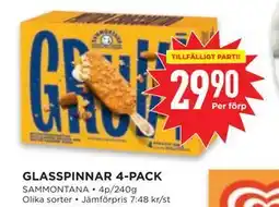 Willys GLASSPINNAR 4-PACK erbjuda