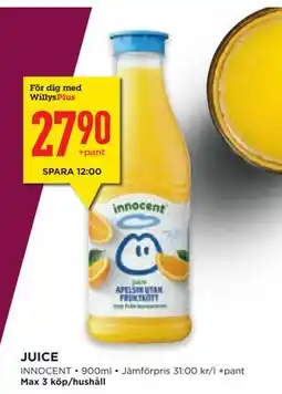 Willys Hemma JUICE erbjuda