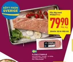 Willys Hemma FLÄSKYTTERFILÉ erbjuda