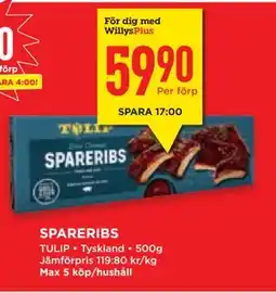 Willys Hemma SPARERIBS erbjuda