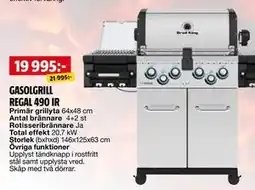 Bauhaus GASOLGRILL REGAL 490 IR erbjuda