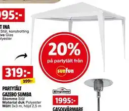 Bauhaus PARTYTÄLT GAZEBO SUMBA erbjuda
