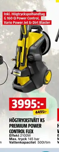 Bauhaus HÖGTRYCKSTVÄTT K5 PREMIUM POWER CONTROL FLEX erbjuda
