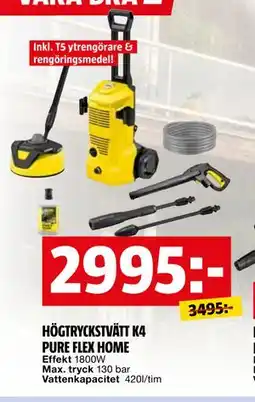 Bauhaus HÖGTRYCKSTVÄTT K4 PURE FLEX HOME erbjuda
