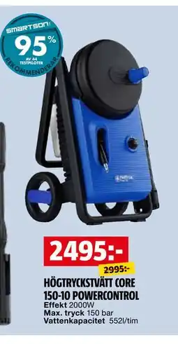 Bauhaus HÖGTRYCKSTVÄTT CORE 150-10 POWERCONTROL erbjuda