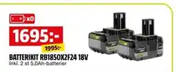 Bauhaus BATTERIKIT RB1850X2F24 18V erbjuda