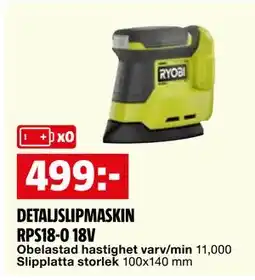 Bauhaus DETALJSLIPMASKIN RPS18-0 18V erbjuda