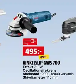 Bauhaus VINKELSLIP GWS 700 erbjuda