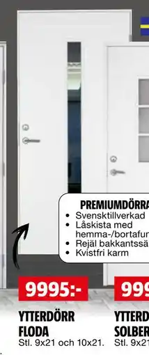 Bauhaus YTTERDÖRR FLODA erbjuda