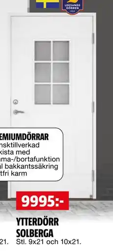 Bauhaus YTTERDÖRR SOLBERGA erbjuda