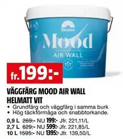 Bauhaus VÄGGFÄRG MOOD AIR WALL HELMATT VIT erbjuda
