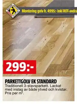Bauhaus PARKETTGOLV EK STANDARD erbjuda