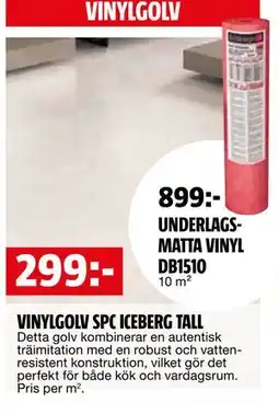 Bauhaus VINYLGOLV SPC ICEBERG TALL erbjuda