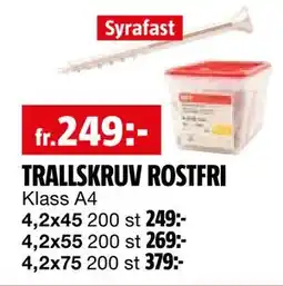 Bauhaus TRALLSKRUV ROSTFRI erbjuda