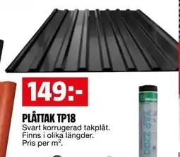 Bauhaus PLÅTTAK TP18 erbjuda