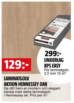 Bauhaus LAMINATGOLV AKTION HENNESSEY OAK erbjuda
