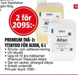 Bauhaus PREMIUM TRÄ- & YTSKYDD FÖR ALTAN, 6 L erbjuda