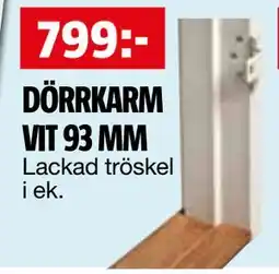 Bauhaus DÖRRKARM VIT 93 MM erbjuda