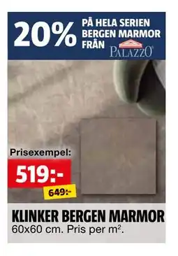 Bauhaus 20% PÅ HELA SERIEN BERGEN MARMOR FRÅN PALAZZO erbjuda