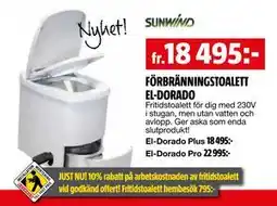 Bauhaus FÖRBRÄNNINGSTOALETT EL-DORADO erbjuda