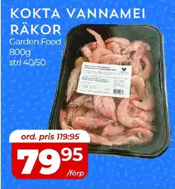GARDEN FOOD Kokta vannamei räkor