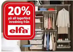 Bauhaus 20% på all lagerförd inredning från elfa erbjuda